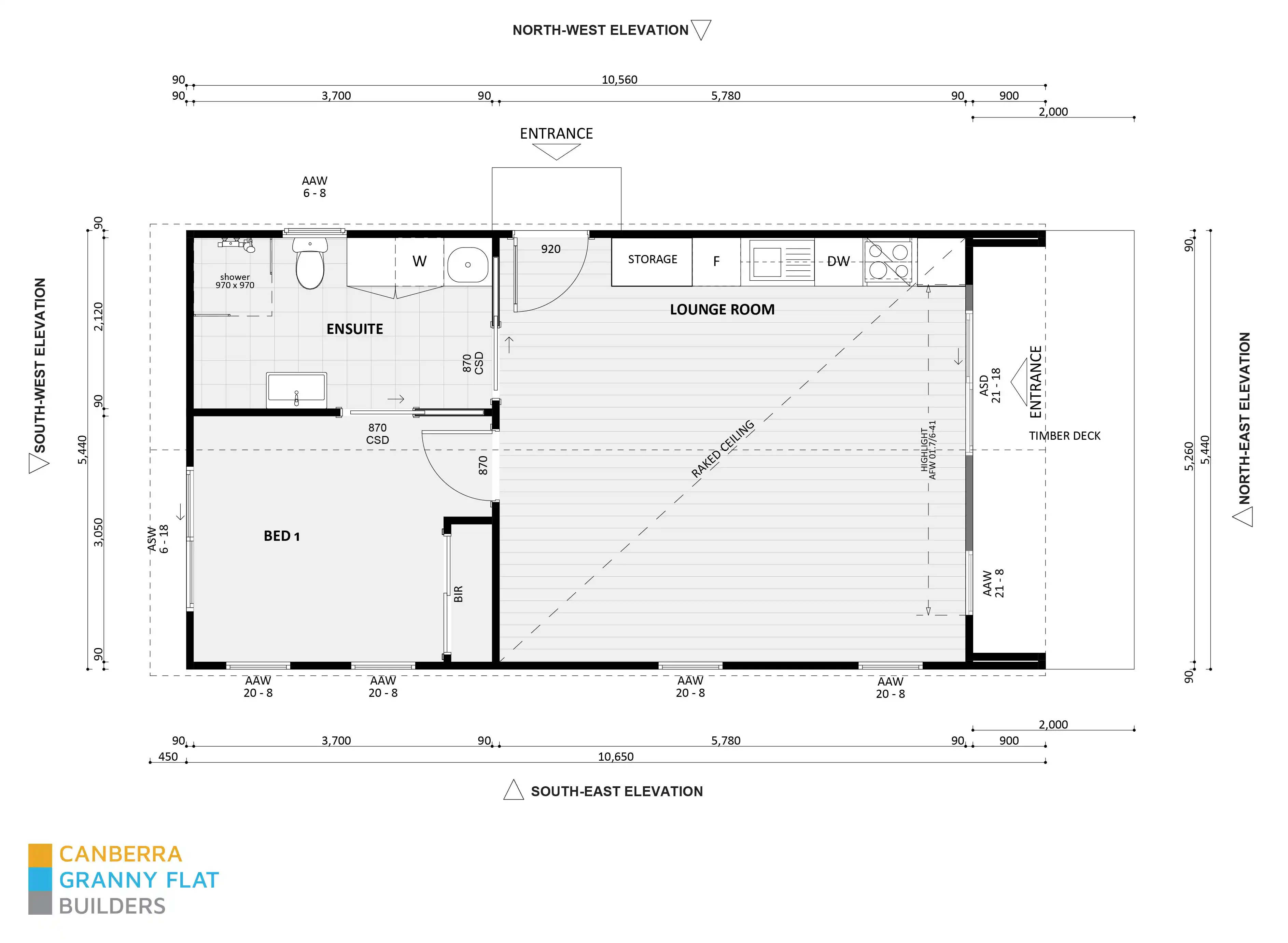 Design 130 dimensions plan