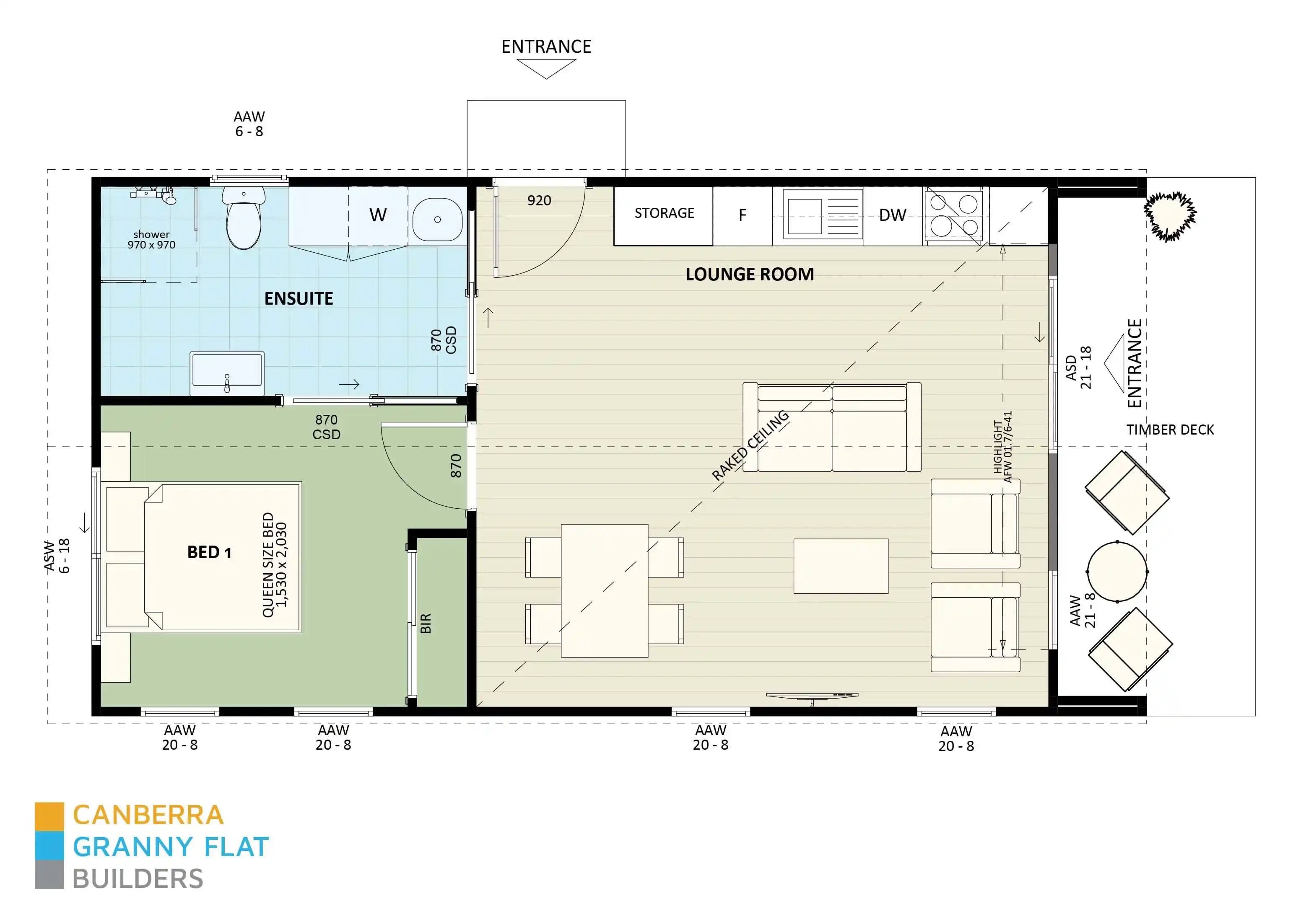 Design 130 - Floor plan - furniture