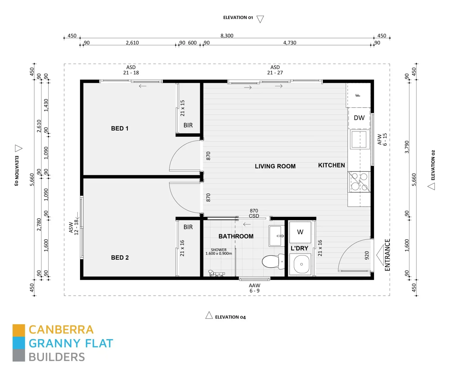 Design 256 - Dimensions